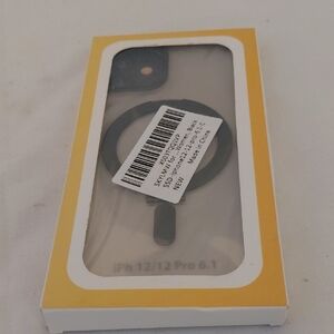 Magnetic Black Phone Case for iPhone 12/12 Pro